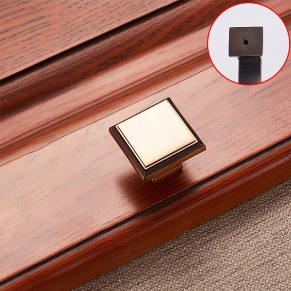5 PCS 6609 Single Hole Zinc Alloy Cabinet Wardrobe Drawer Door Handle (Coffee Bronze) - Image 2