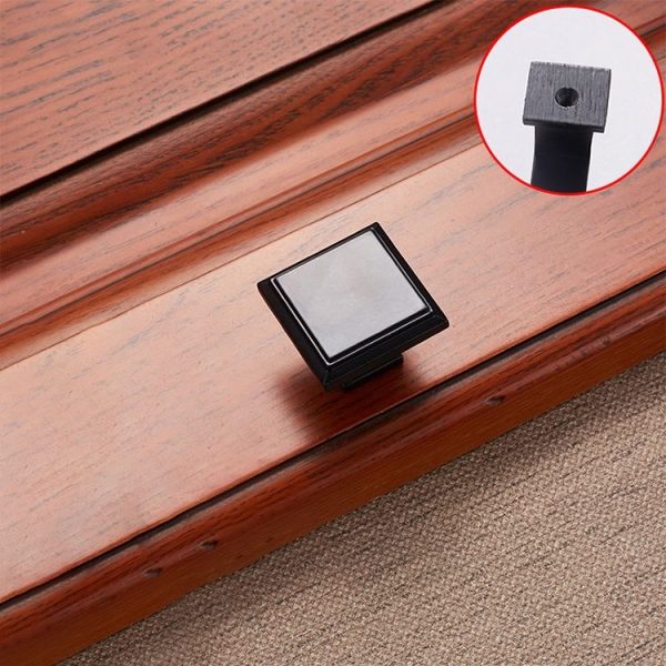5 PCS 6609 Single Hole Zinc Alloy Cabinet Wardrobe Drawer Door Handle (Matte Black) - Image 2