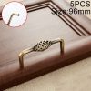 5 PCS 6098-96 Classic Birdcage Shape Iron Cabinet Wardrobe Drawer Door Handle, Hole Spacing: 96mm (Bronze)
