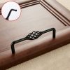 3 PCS 6098-128 Classic Birdcage Shape Iron Cabinet Wardrobe Drawer Door Handle, Hole Spacing: 128mm (Matte Black) - Image 2