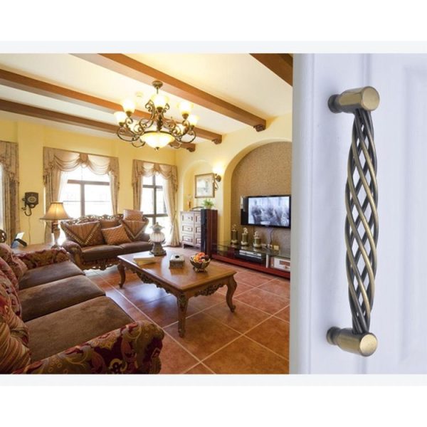 3 PCS 6098-160 Classic Birdcage Shape Iron Cabinet Wardrobe Drawer Door Handle, Hole Spacing: 160mm (Matte Black) - Image 4