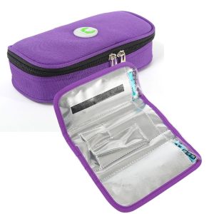 Travel Needs Outdoor Insulated Bag Insulin Storage Bag, Size: 20.3*10*5cm (Purple)