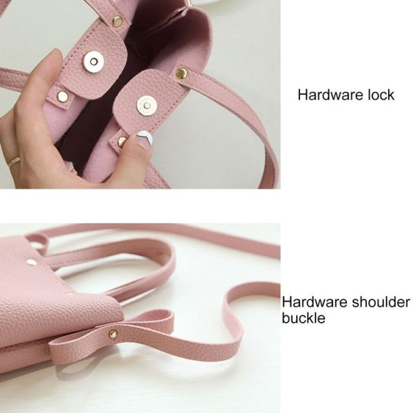 Fashion Mini PU Leisure Single Shoulder Square Handbag Mobile Phone Bag, Size: 13*4.5*16.5cm (Blue) - Image 4