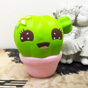 Cartoon Cactus Style PU Slow Rebound Simulation Toy Stress Relief Healthy Gifts, Size: 10*8*7.8cm (Pink)