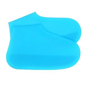 Waterproof Antiskid Silicone Outdoor Rainboots Shoes Cover, Size: L (40-45) (Sky Blue)