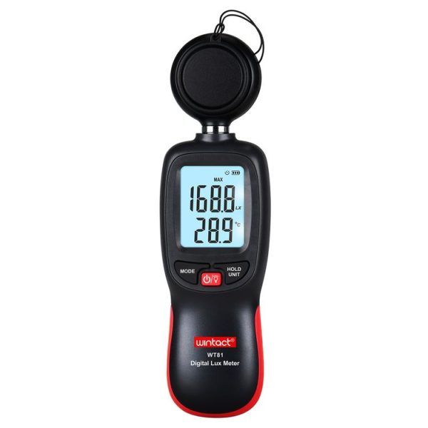 Wintact WT81 Digital Light Lux Meter for Factory / School / House Various Occasion, Range: 0-200, 000 Lux (Black) - Image 2