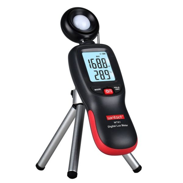 Wintact WT81 Digital Light Lux Meter for Factory / School / House Various Occasion, Range: 0-200, 000 Lux (Black) - Image 4