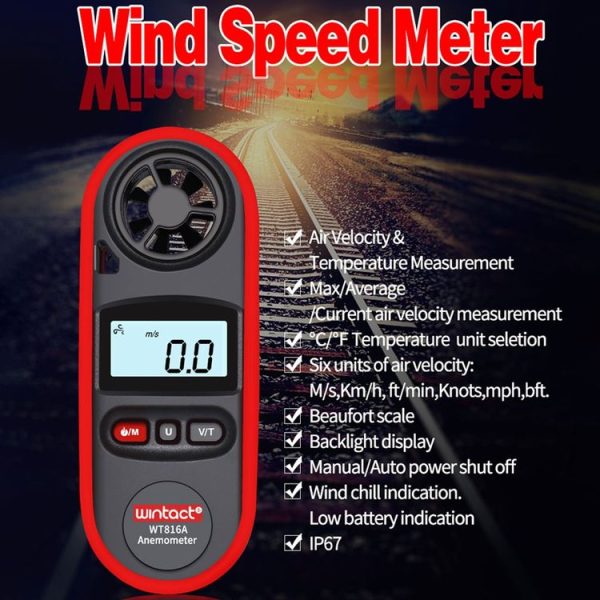 Wintact WT816A Digital Electronic Thermometer Anemometer - Image 7