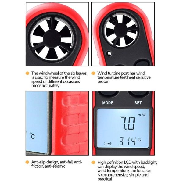 Wintact WT816 Digital Electronic Thermometer Anemometer - Image 6
