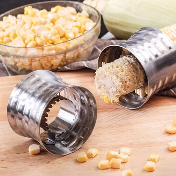 Round Shaped 304 Stainless Steel Household Corn Cutter Cob Corn Stripper Kitchen Tool - Image 3