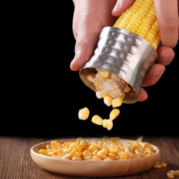 Round Shaped 304 Stainless Steel Household Corn Cutter Cob Corn Stripper Kitchen Tool - Image 5