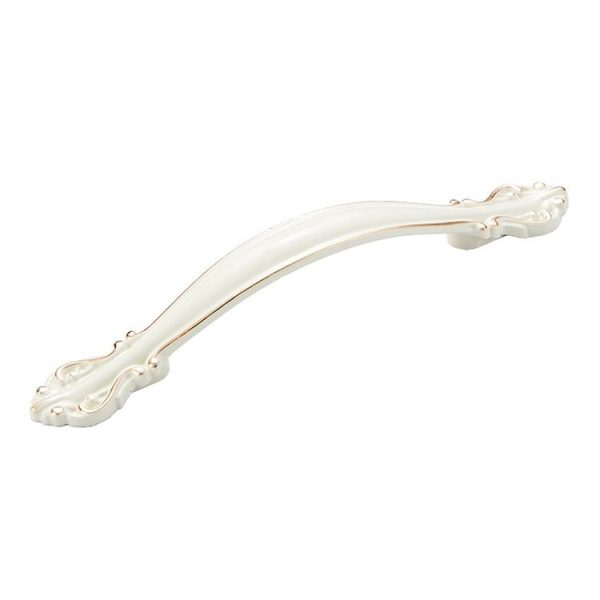 5 PCS 6032A-96 Ivory Zinc Alloy Gold Rimmed Cabinet Wardrobe Drawer Door Handle, Hole Spacing: 96mm - Image 2