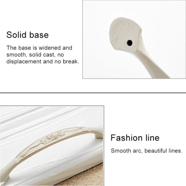 5 PCS 6032A-96 Ivory Zinc Alloy Gold Rimmed Cabinet Wardrobe Drawer Door Handle, Hole Spacing: 96mm - Image 3