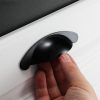 5 PCS 6610-64 Blackening Red Bronze Half-moon Shape Zinc Alloy Cabinet Drawer Handle, Hole Spacing: 64mm - Image 3