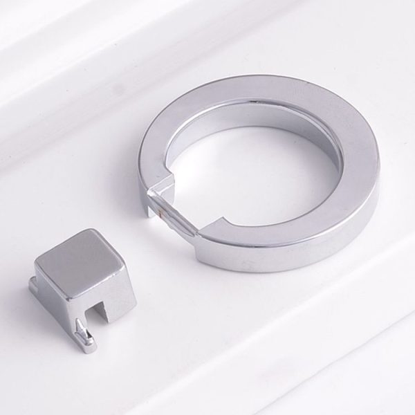 5 PCS 4201 Gold Single Hole Zinc Alloy Ring Round Handle for Cabinet Wardrobe Drawer Door - Image 3