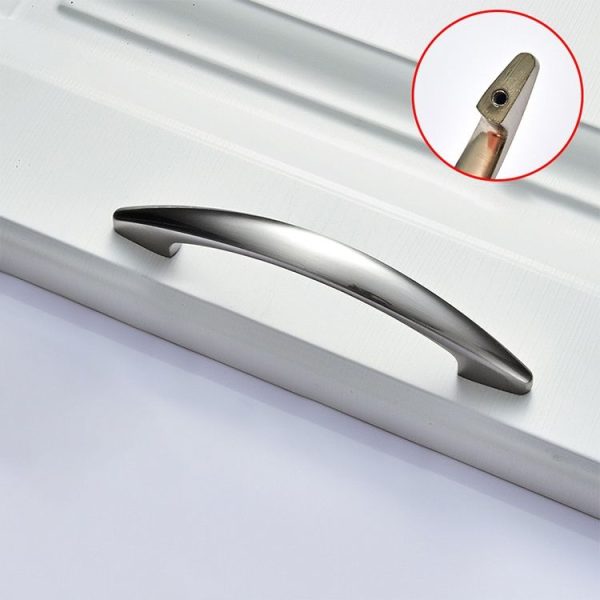 5 PCS 4027-96 Zinc Alloy Stainless Steel Nickel Wire Drawing Cabinet Wardrobe Drawer Door Handle, Hole Spacing: 96mm - Image 2