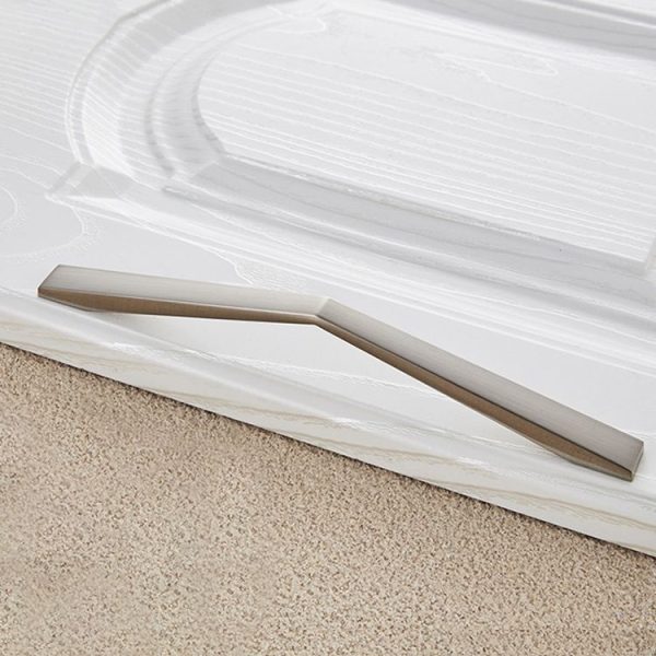 3 PCS 4068-160 White Zinc Alloy Stainless Steel Nickel Wire Drawing Cabinet Wardrobe Drawer Door Handle, Hole Spacing: 160mm - Image 2