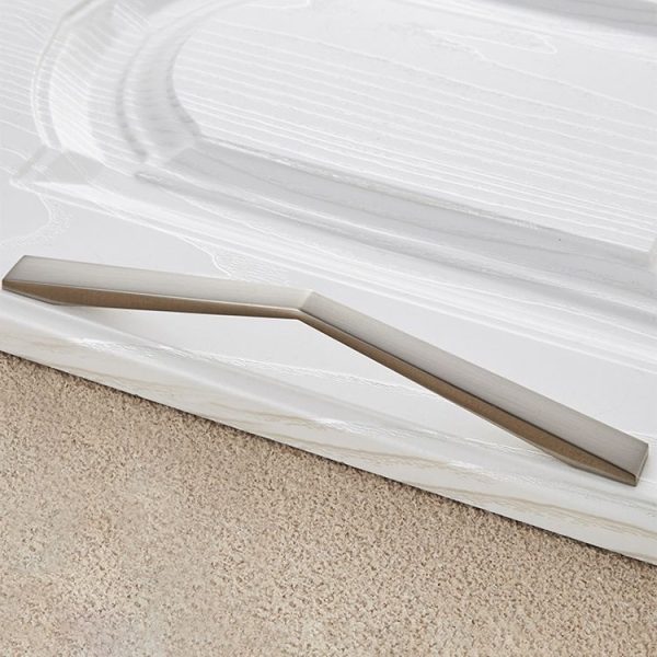 2 PCS 4068-192 Zinc Alloy Stainless Steel Nickel Wire Drawing Cabinet Wardrobe Drawer Door Handle, Hole Spacing: 192mm - Image 2
