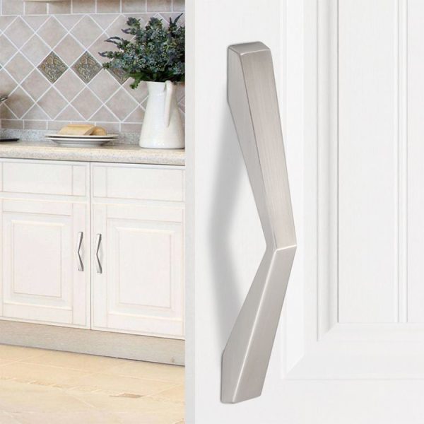 5 PCS 4076-96 Zinc Alloy Stainless Steel Nickel Wire Drawing Cabinet Wardrobe Drawer Door Handle, Hole Spacing: 96mm - Image 7