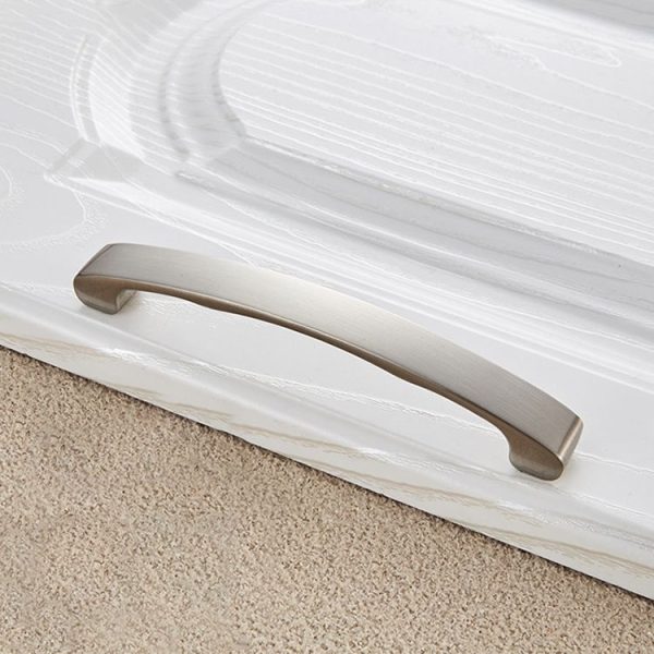3 PCS 4076-128 Zinc Alloy Stainless Steel Nickel Wire Drawing Cabinet Wardrobe Drawer Door Handle, Hole Spacing: 128mm - Image 2