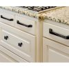 5 PCS 6200 Black Red Single Hole Solid Zinc Alloy Cabinet Wardrobe Drawer Door Square Handle - Image 3