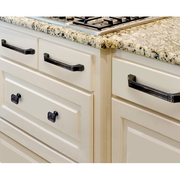 5 PCS 6200 Coffee Single Hole Solid Zinc Alloy Cabinet Wardrobe Drawer Door Square Handle - Image 3