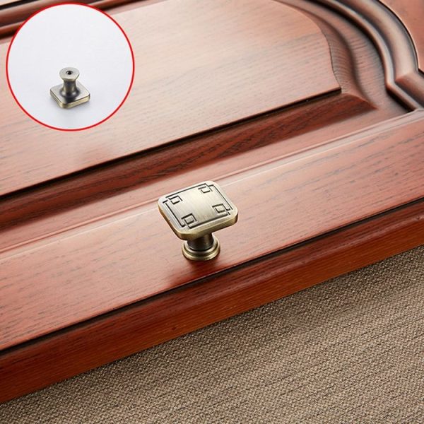 5 PCS 6200 Sub Cyan Single Hole Solid Zinc Alloy Cabinet Wardrobe Drawer Door Square Handle - Image 2