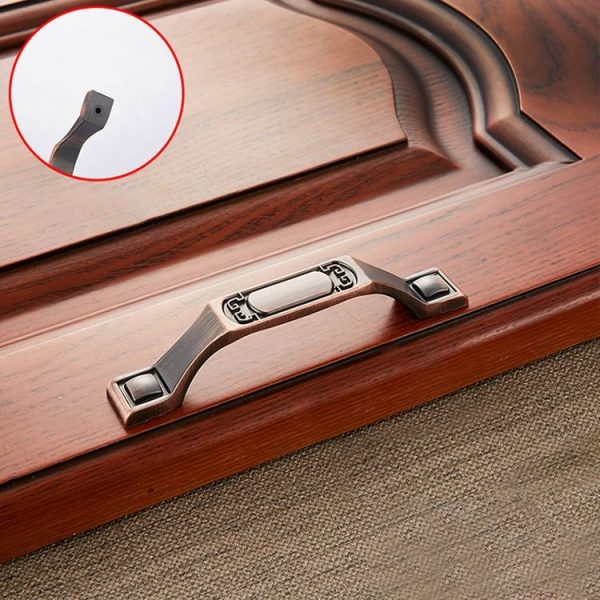 5 PCS 6201-96 Sub Red Zinc Alloy Cabinet Wardrobe Drawer Door Handle, Hole Spacing: 96mm - Image 2
