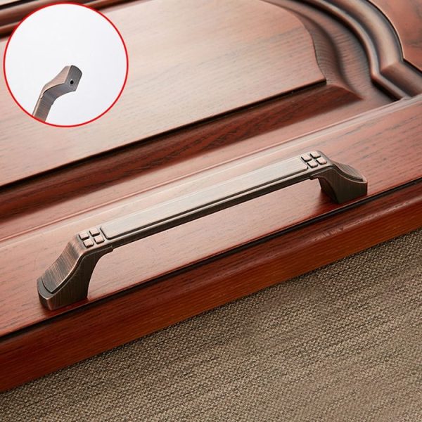 3 PCS 6202-128 Sub Red Zinc Alloy Cabinet Wardrobe Drawer Door Handle, Hole Spacing: 128mm - Image 2
