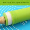 Kn055 Solid Wooden Handle Silicone Rolling Pin Non-stick Food Dumpling Stick, Length: 29cm, Random Color Delivery - Image 3