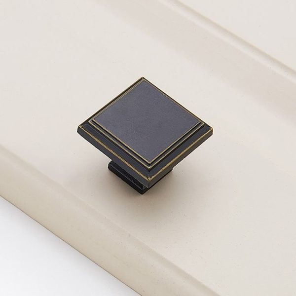 5 PCS 6609 Single Hole American Style Black Brass Drawer Cabinet Handle - Image 2