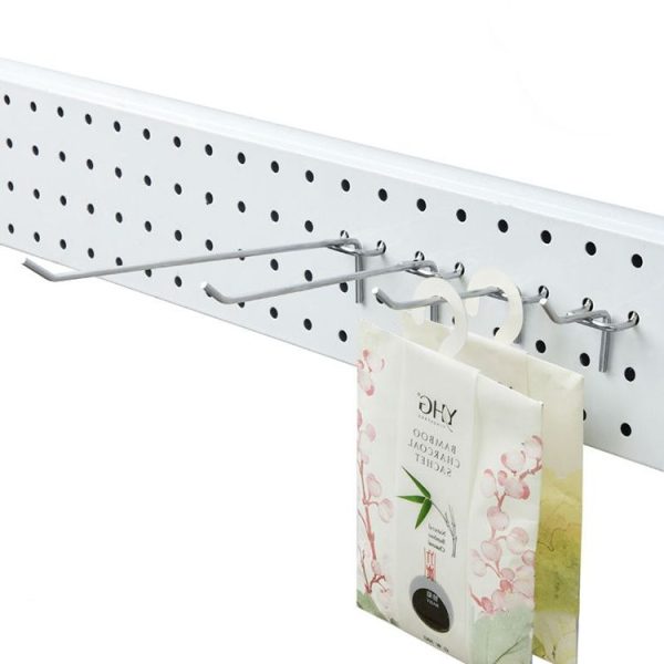 10pcs Supermarket Clothing Shop Pegboard Slat Wall Hook Shelf Hole Plate, Hole Pitch: 2.5cm, Length: 5cm, Wire Diameter: 3.3mm - Image 5