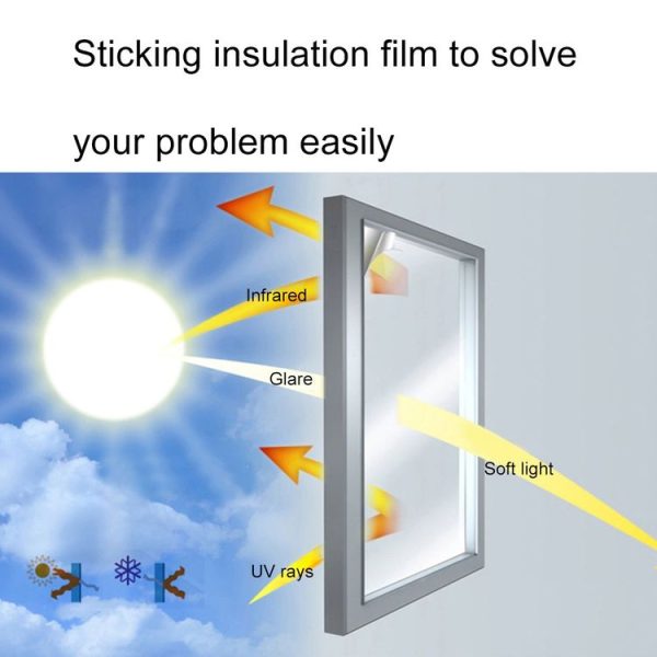UV Reflective One Way Privacy Decoration Glass Window Film Sticker, Width: 90cm, Length: 1m (Silver) - Image 3