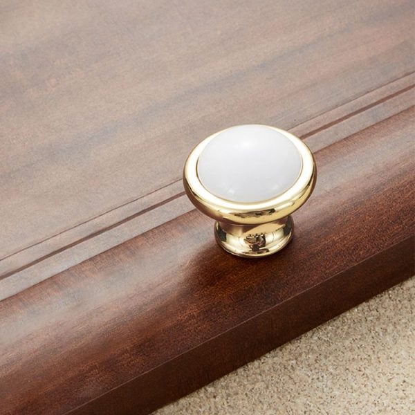 5 PCS 5089 Gold Imitated Zinc Alloy Ceramic Handle for Cabinet Wardrobe Drawer Door - Image 2