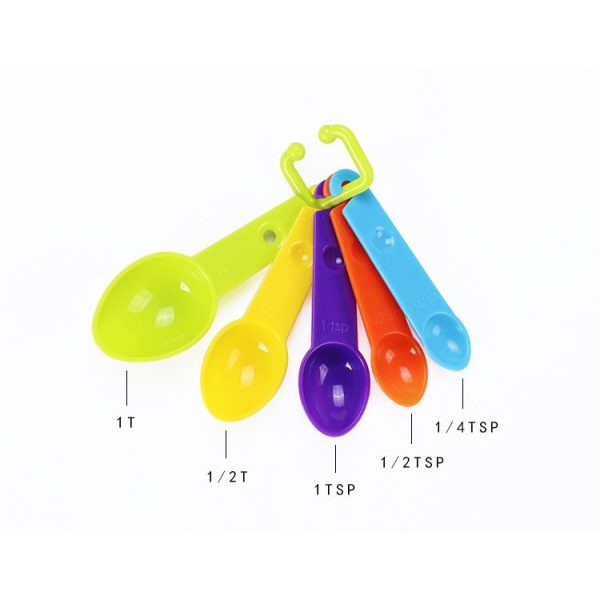 Kn7600 9 in 1 Colorful Pointed Plastic Measuring Spoon Measuring Cup Baking Tool Set - Image 3