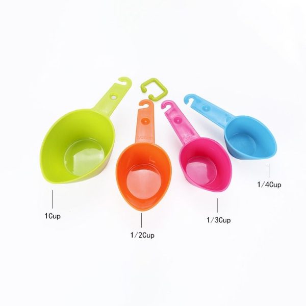 Kn7600 9 in 1 Colorful Pointed Plastic Measuring Spoon Measuring Cup Baking Tool Set - Image 4