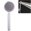 Space Aluminum Round Shape High Pressure Handheld Shower Head Water Saving Bathroom Accessories, Size: 23 x 8.2 x 2cm (Silver)
