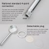 Space Aluminum Round Shape High Pressure Handheld Shower Head Water Saving Bathroom Accessories, Size: 23 x 8.2 x 2cm (Silver) - Image 5
