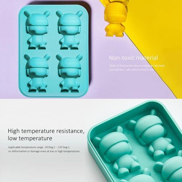 2 PCS Original Xiaomi Mitu Ice Cube Tray 4 Pieces Blocking Silicone Mold - Image 7