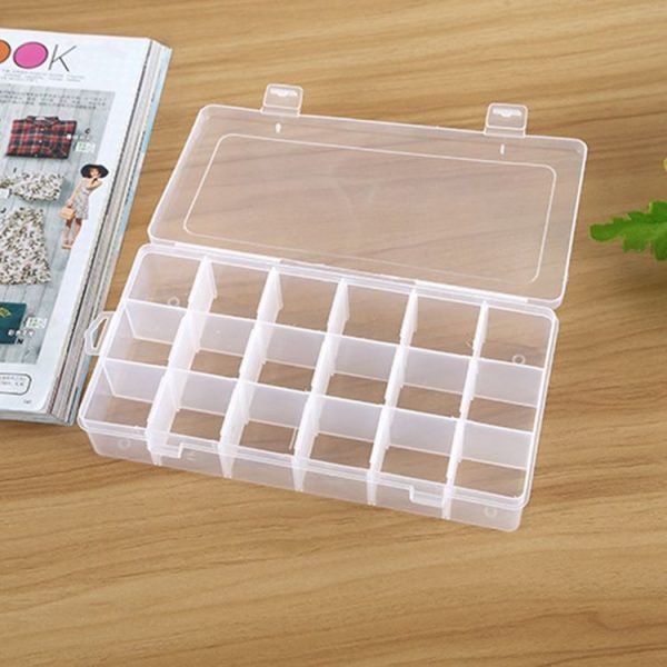 Plastic Organizer Container Storage Box 18 Slots Removable Grid Compartment for Jewelry Earring Fishing Hook Small Accessories - Image 3