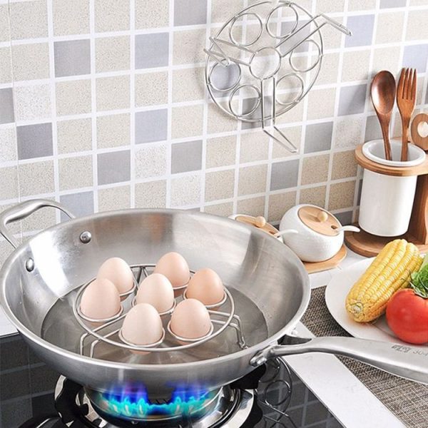 Steamer Rack Basket Egg Vegetable Steaming Trivet for Instant Pot Pressure Cooker, Diameter: 17.5cm, Height: 5.5cm - Image 10