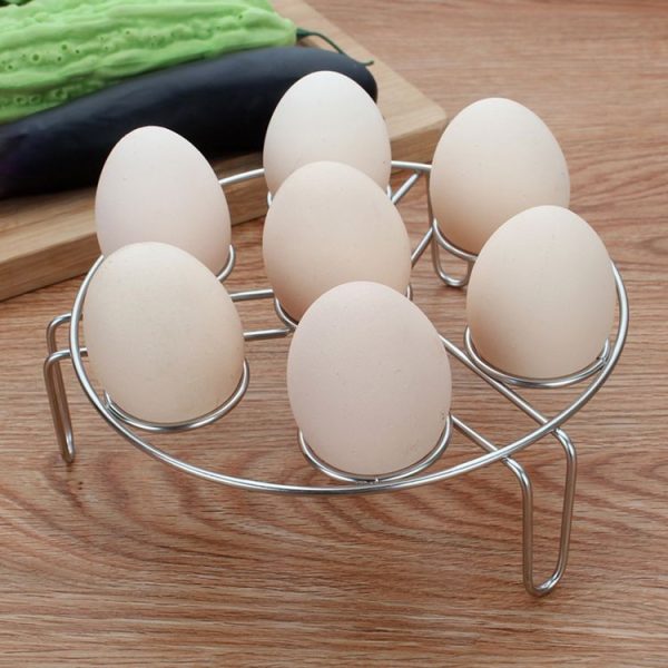 Steamer Rack Basket Egg Vegetable Steaming Trivet for Instant Pot Pressure Cooker, Diameter: 17.5cm, Height: 5.5cm - Image 2