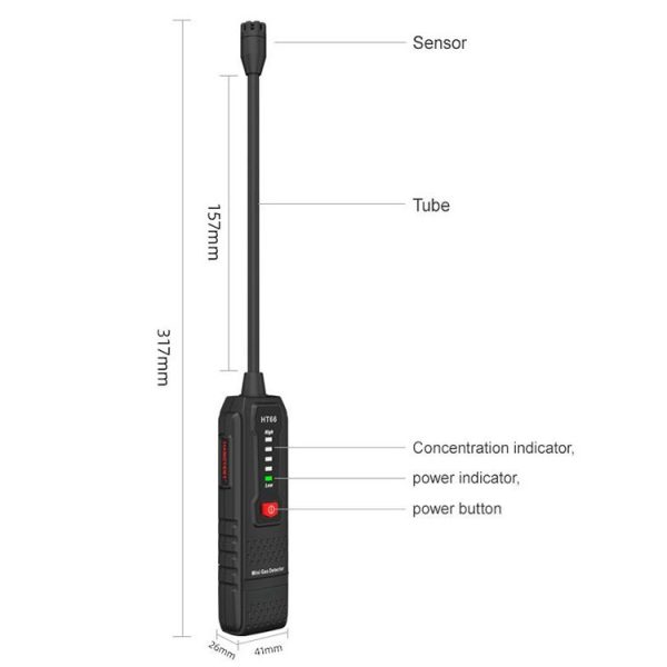HABOTEST HT66 Combustible Gas Detector Natural Gas Leak Detector - Image 2