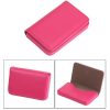 Premium PU Leather Business Card Case with Magnetic Closure, Size: 10*6.5*1.7cm (Magenta) - Image 2