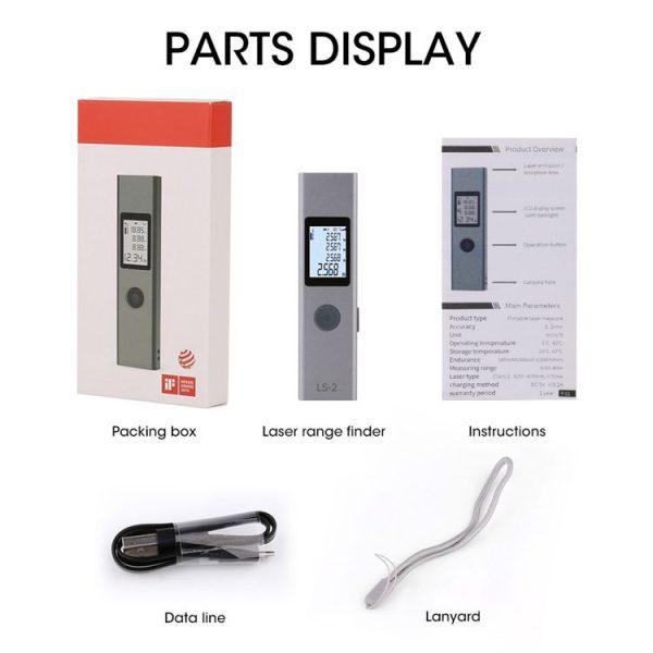 LS-2 25m Rechargeable LCD Digital Laser Rangefinder Distance Meter - Image 3