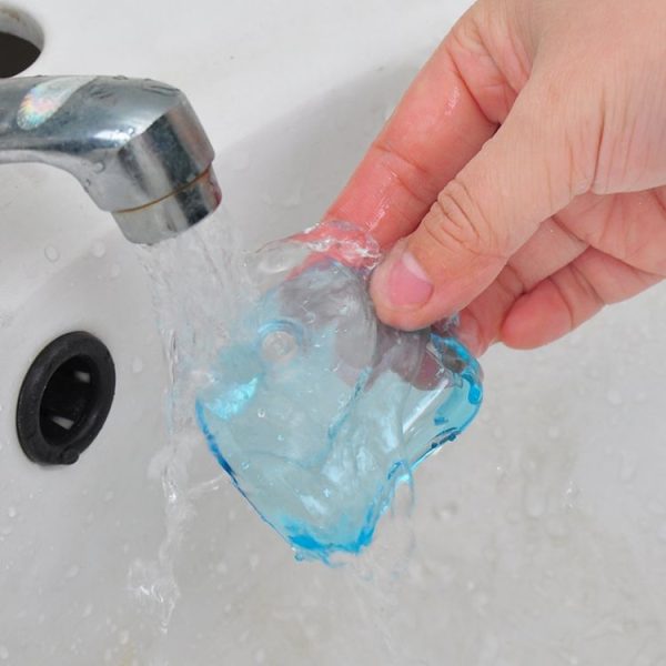 Bathroom Storage Tools Suction Cup Shaving Razor Rack Holder Storage Shaver Rack Wall Hook Hangers Sucker (Clear Blue) - Image 6