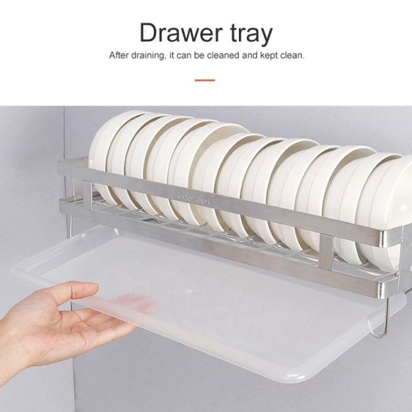 304 Stainless Steel Wall-mounted Kitchen Rack Hanging Chopping Block Holder - Image 5