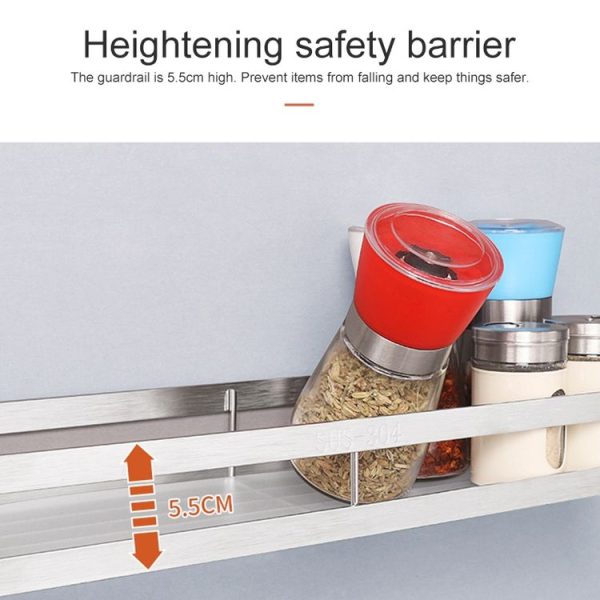 304 Stainless Steel Wall-mounted Kitchen Rack Hanging Chopping Block Holder - Image 7