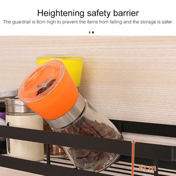 Stainless Steel Wall-mounted Kitchen Rack Hanging Pot Lid Holder (Black) - Image 7