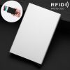 Antimagnetic Stainless Steel PU Business Card Holder Credit Card Case, Size: 10*6.2*0.8cm (White)